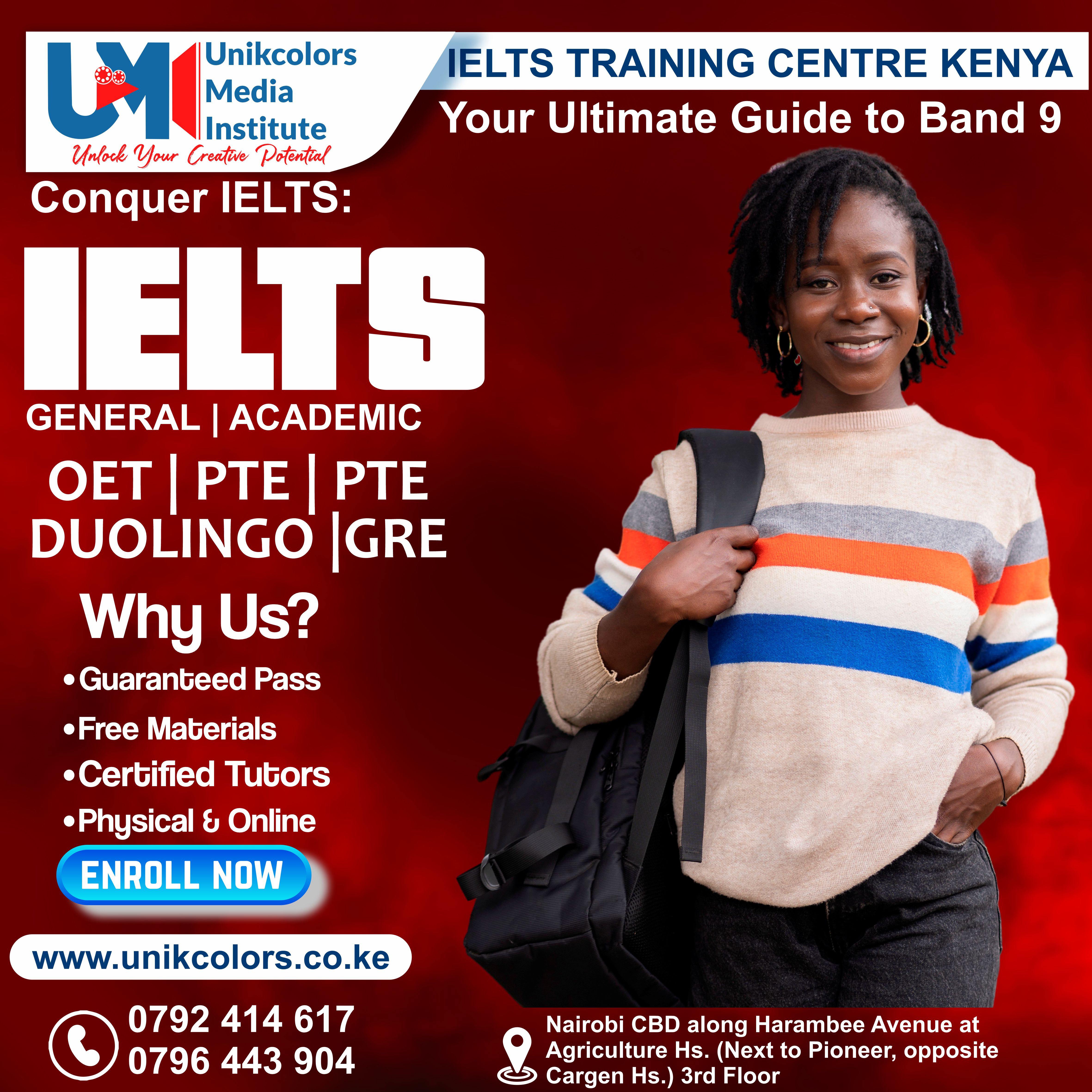 IELTS TRAINING CENTRE KENYA - IELTS PREPARATION | OET | TOEFL | PTE | GRE | DUOLINGO